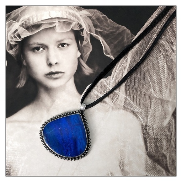 VINTAGE Tribal Kuchi Lapis Teardrop Boho Necklace